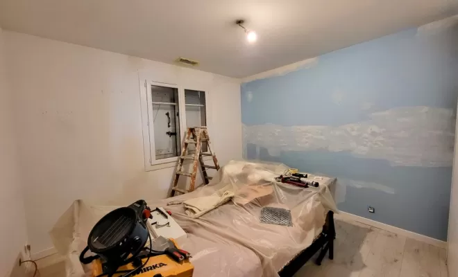 Réparation fissures, mise en peinture murs et plafond à Pins-Justaret