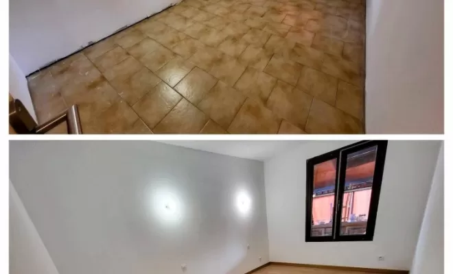 Pose parquet flottant chêne stratifié à Venerque