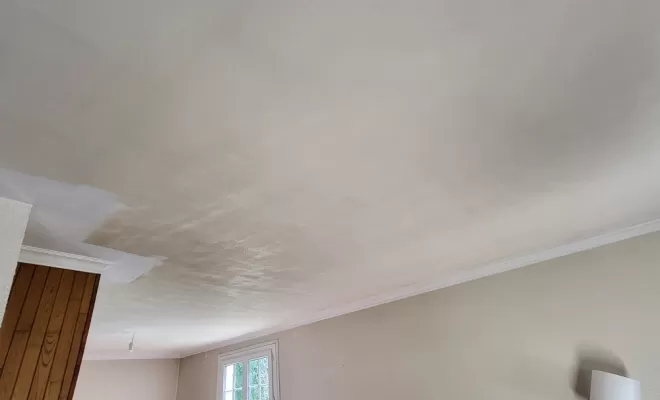 Rénovation plafond tâché par fumée de cheminée à Venerque