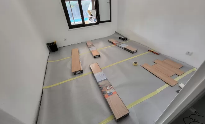 Pose parquet flottant chêne stratifié à Labarthe sur Lèze